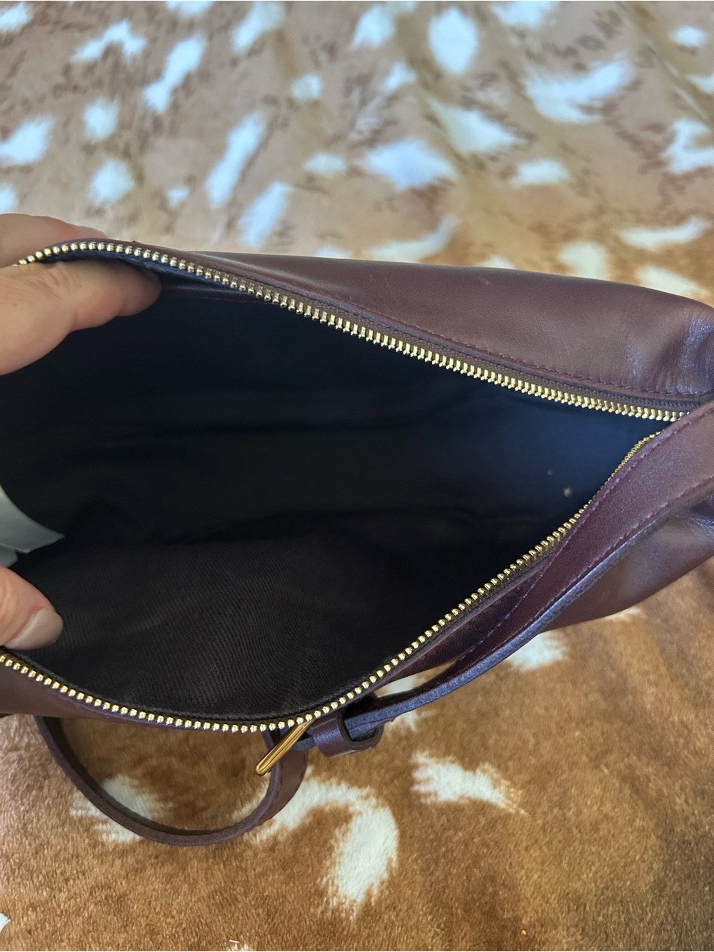 Madewell Dark burgundy brown Leather Crossbody with Gold-Tone Accent - Picture 6 of 6